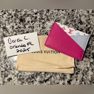 Louis Vuitton Murakami Criss Cross Card Holder KAWAII PINK NEW! RARE!
